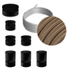 Lichterkette Filé Linear, Holz Schwarz, Kabel Puderrosa
