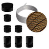 Lichterkette Filé Linear, Holz Schwarz, Kabel Schwarz-Whisky Zickzack