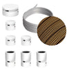Lichterkette Filé Linear, Holz Weiss, Kabel Schwarz-Whisky Zickzack