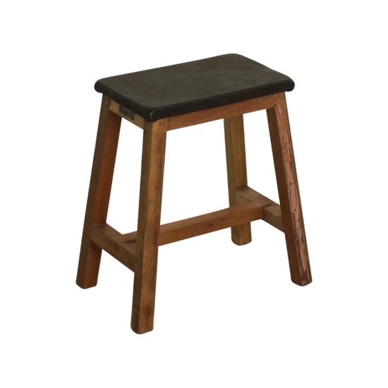 Hocker 'Gaucho', Leder schwarz