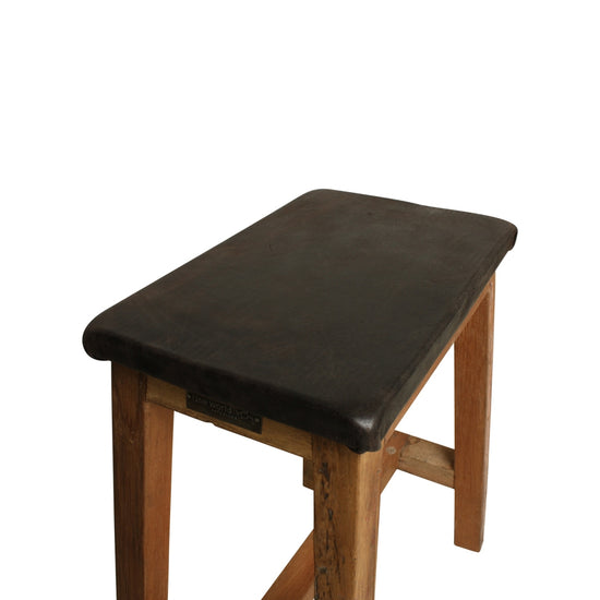 Hocker 'Gaucho', Leder schwarz