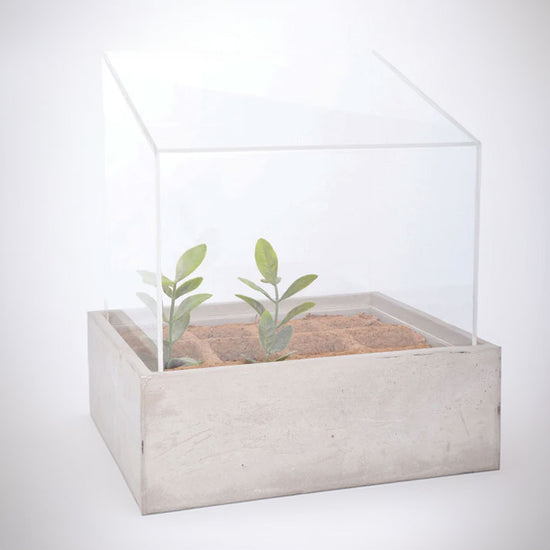 Mini-Gewächshaus mit Betonsockel