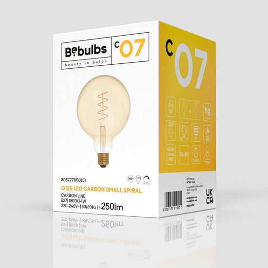 Globe G125 gold curly Carbon Line / 4 Watt E27
