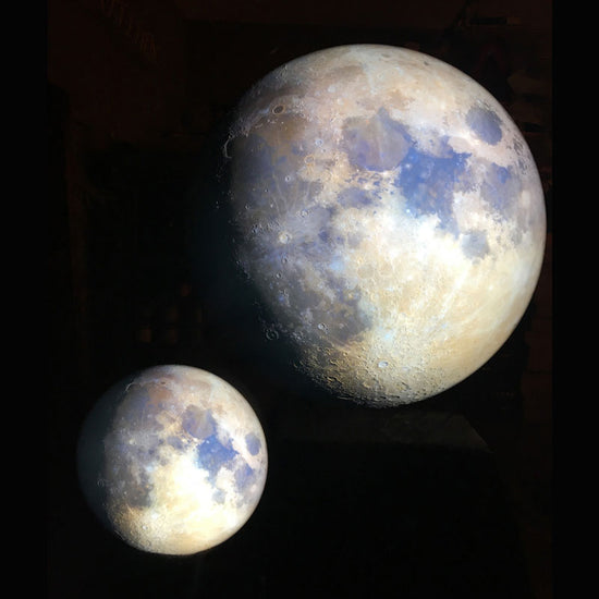 LED-Mondlampe, klein & gross, Ø 35cm, 78cm