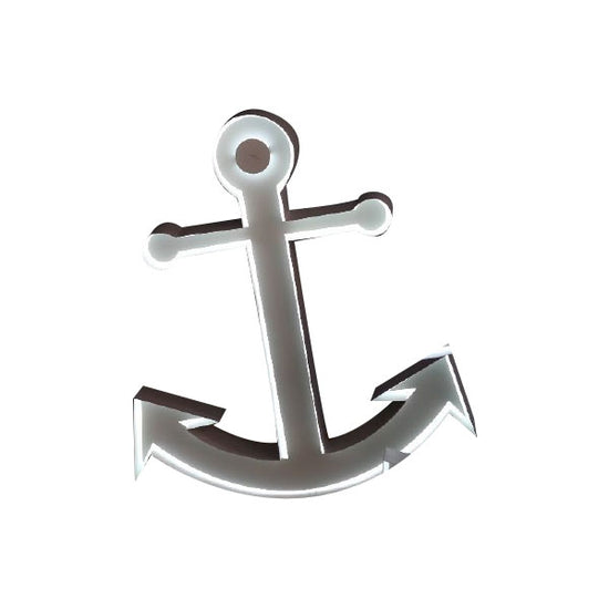 LED-Dekolampe Anker Outline, gross (Ø 50cm)