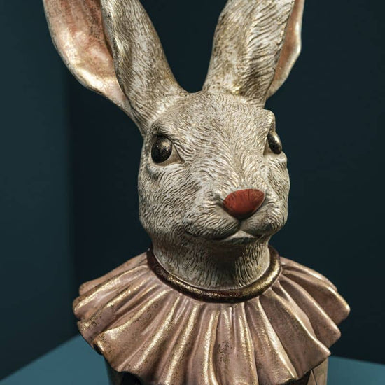 Hasenbüste Heinz, apricot/creme/gold
