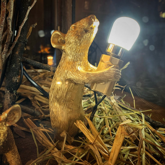 Mauslampe Athos, gold