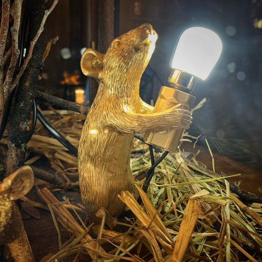 Mauslampe Athos, gold