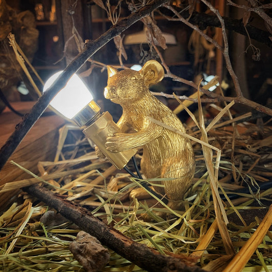 Mauslampe Porthos, gold