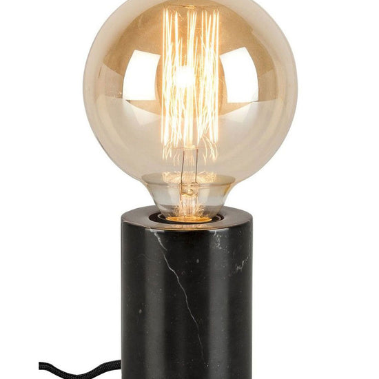Tischleuchte 'Caesar', schwarzer Marmor