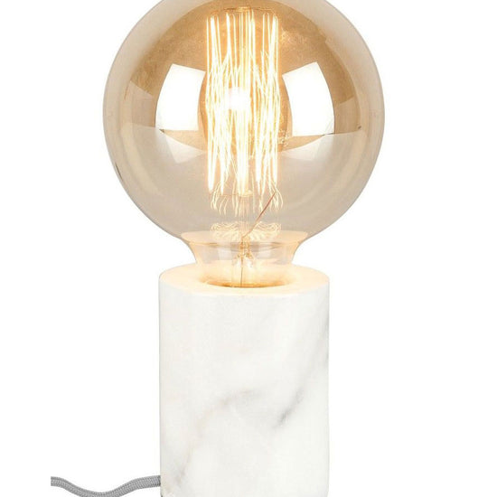 Tischleuchte 'Caesar', weisser Marmor