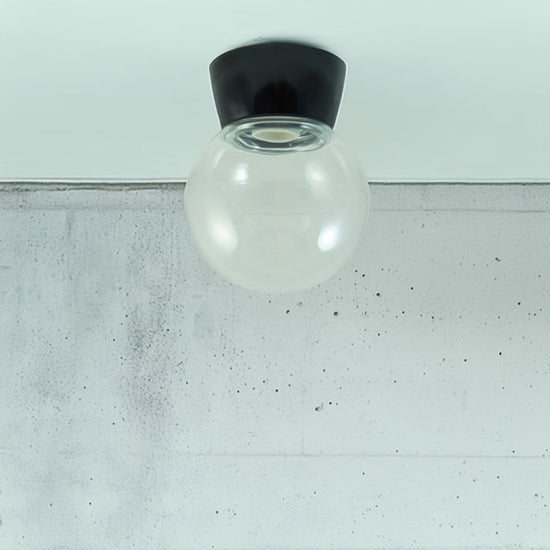 Kugellampe Bakelit Klarglas / Gerade