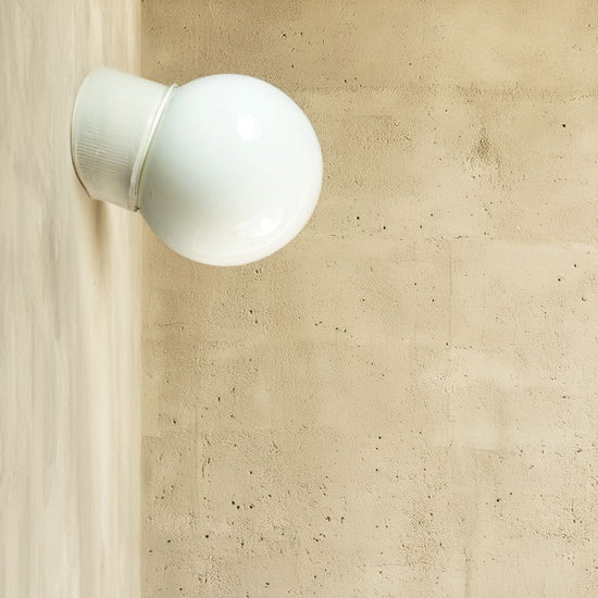 Kugellampe Porzellan / Gewinkelt