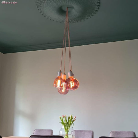 Zement Lampenfassungs-Kit / Grau E27