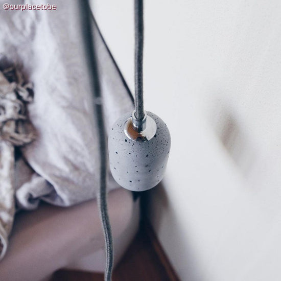 Zement Lampenfassungs-Kit / Grau E27