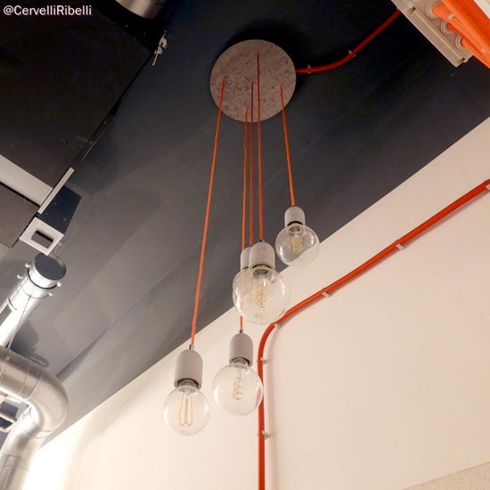 Zement Lampenfassungs-Kit / Grau E27