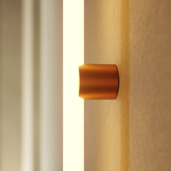 Lampenfassung S14d Metall für Wand und Decke – Kupfer satiniert