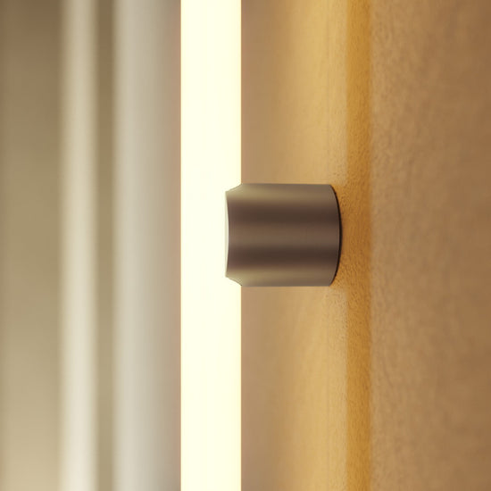 Lampenfassung S14d Metall für Wand und Decke – Titan satiniert