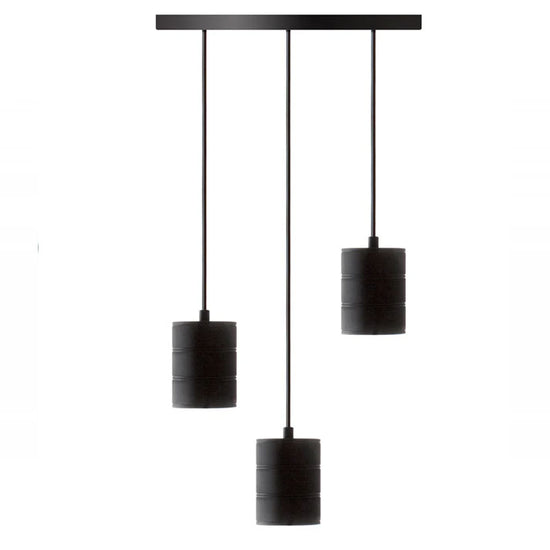 Lampenpendel 3er Set / Schwarz E40