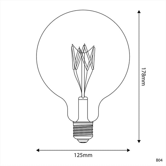 LED G125 5V klar / 1.3 Watt E27