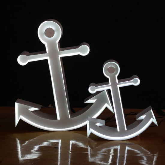 LED-Dekolampe Anker Outline, gross (Ø 50cm)