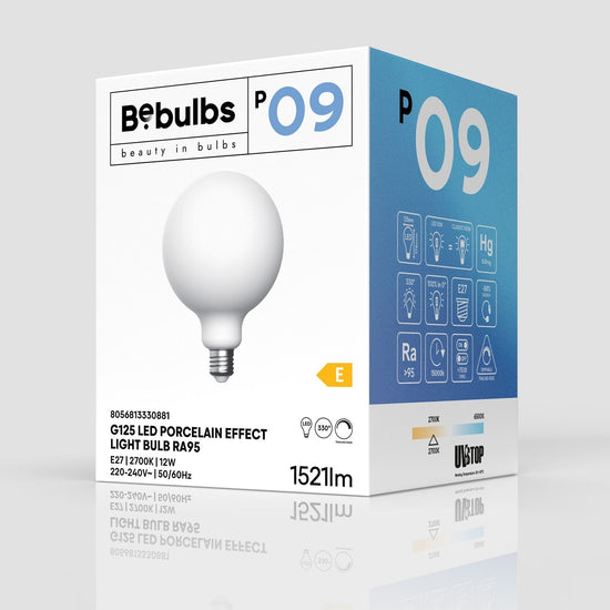 LED Globe G125 Porzellan / 7 Watt E27