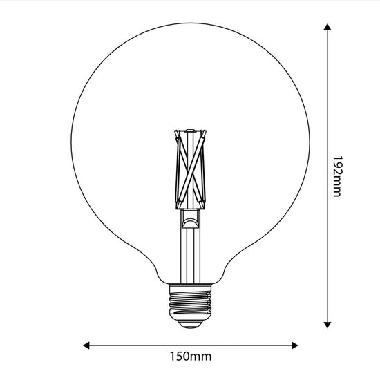 LED Globe G150 Porzellan / 7 Watt E27