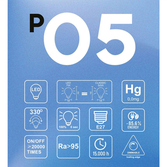 LED Globe G150 Porzellan / 7 Watt E27