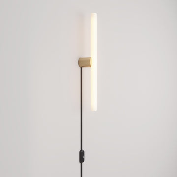 Leuchte S14d Metall mit Stecker und Spostaluce – Bronze satiniert