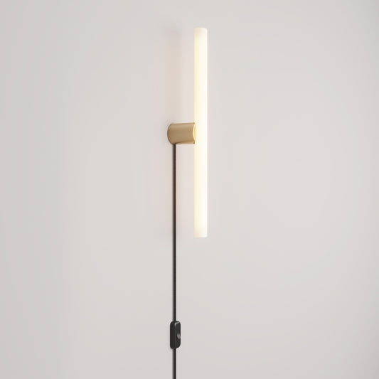 Leuchte S14d Metall mit Stecker und Spostaluce – Bronze satiniert