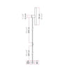 Leuchte S14d Metall mit Stecker und Spostaluce – Bronze satiniert