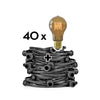 Outdoor Lichterkette Komplettset 20m / 40 E27 Fassungen