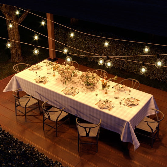 Lichterketten Komplettkit 12.5 m für Innen- & gedeckten Aussenbereich mit 10 Lampenfassungen / Taupe