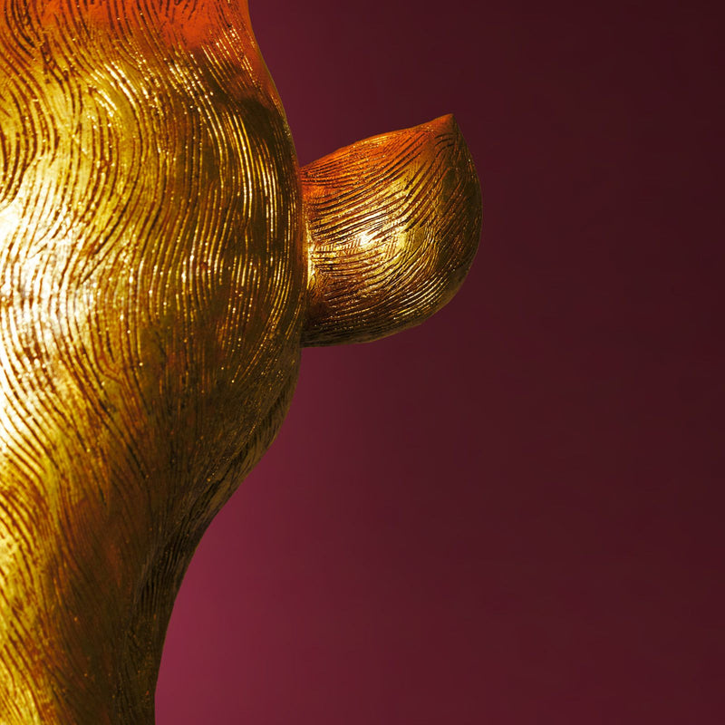 Stehleuchte Hase Hiding Rabbit in Gold und Schwarz von Werner Voß