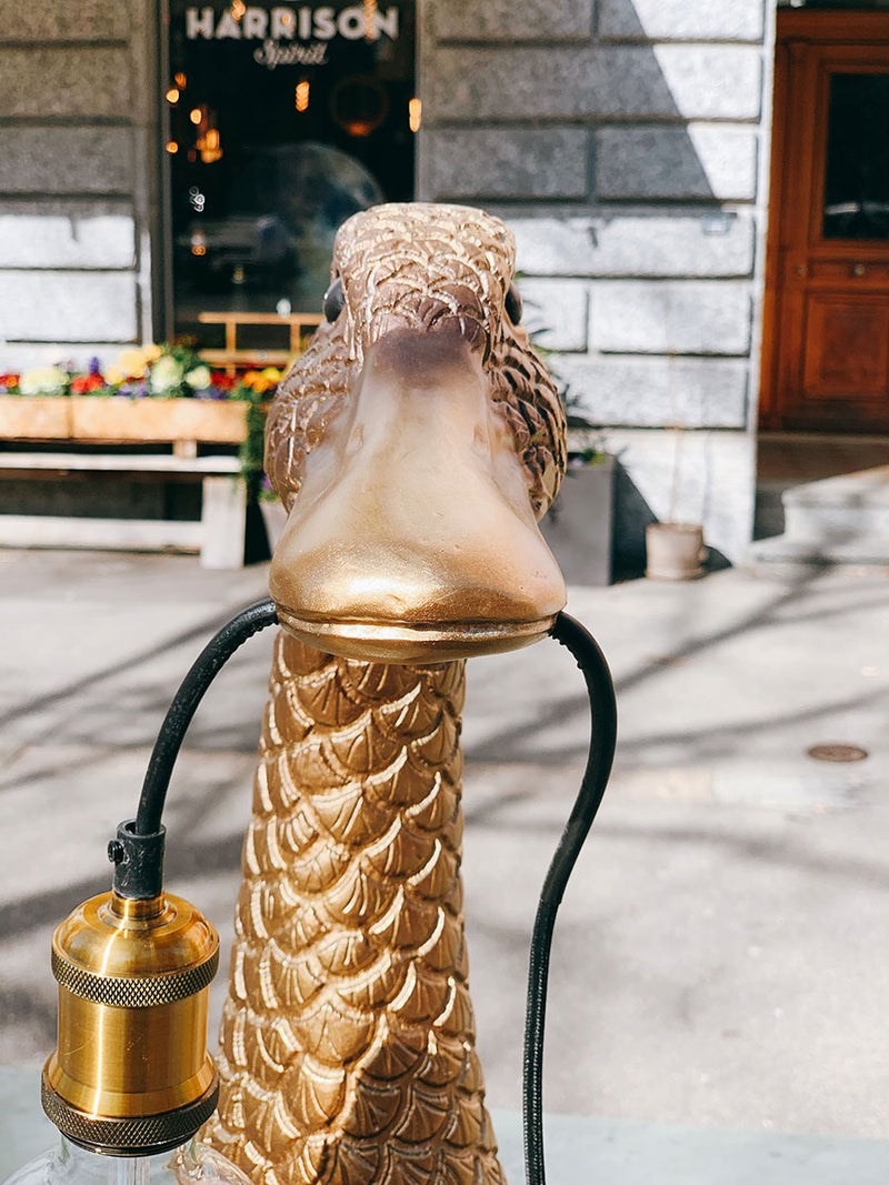 Stehleuchte Ente Ducky in Gold von Werner Voß