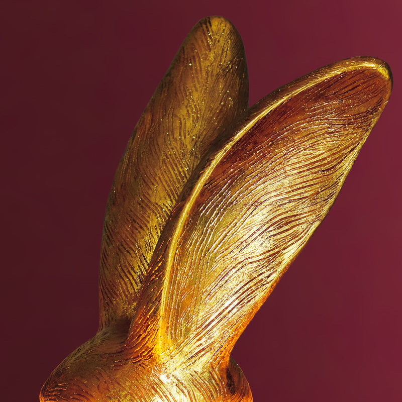 Stehleuchte Hase Hiding Rabbit von Werner Voß, Ohren in Gold