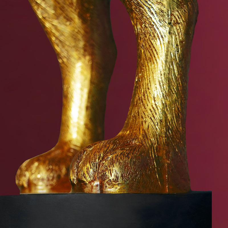 Stehleuchte Hase Hiding Rabbit von Werner Voß, Füsse in Gold