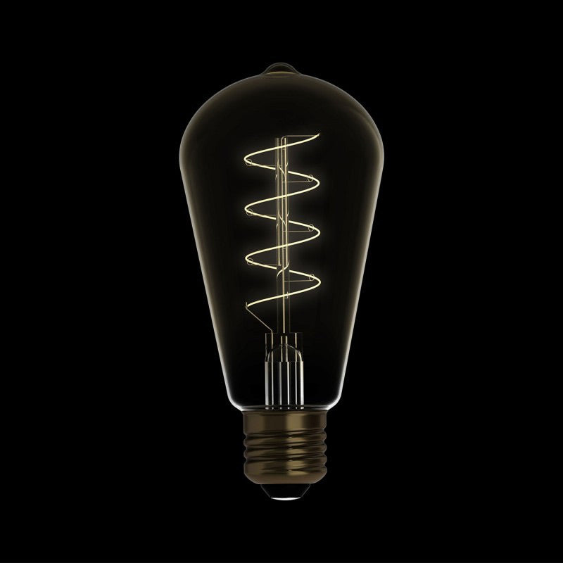 LED-Leuchtmittel Edison Carbon Line in Gold, eingeschaltet