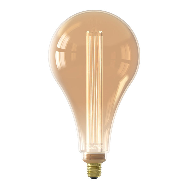 Calex Royal Osby XXL LED in Gold, eingeschaltet, Einzelansicht