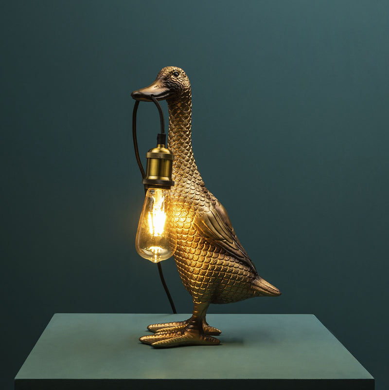 Tischleuchte Ente Son of a Duck in Gold