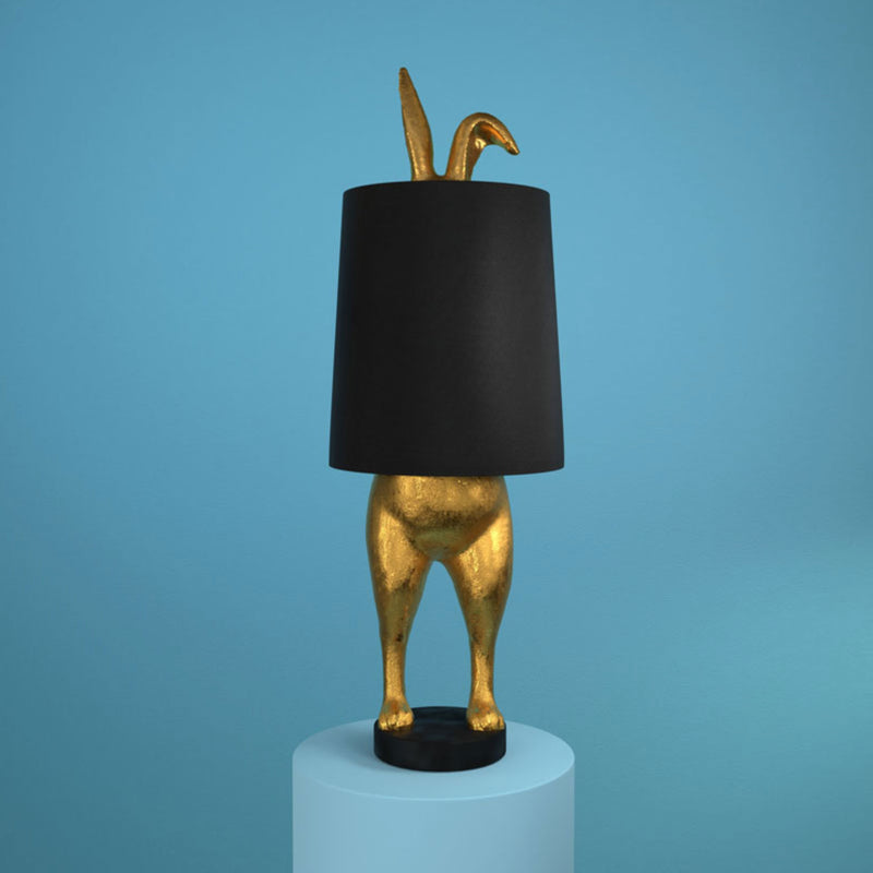Tischleuchte Hase Hiding Bunny in Gold von Werner Voß