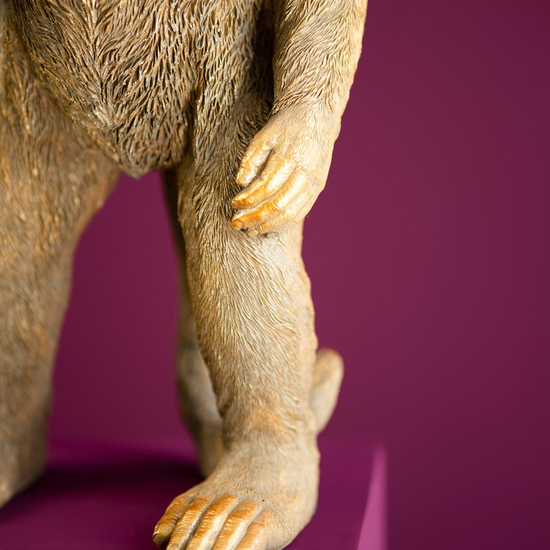 Tischleuchte Affe Koko stehend in Gold von Werner Voß, Ansicht 2