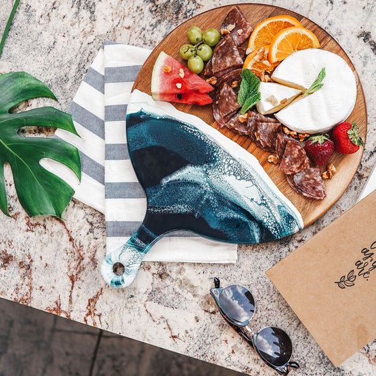 Servierbrett Cheese XL, Akazienholz Marine