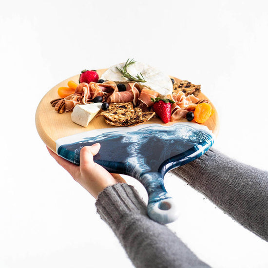 Servierbrett Cheese XL, Akazienholz Marine