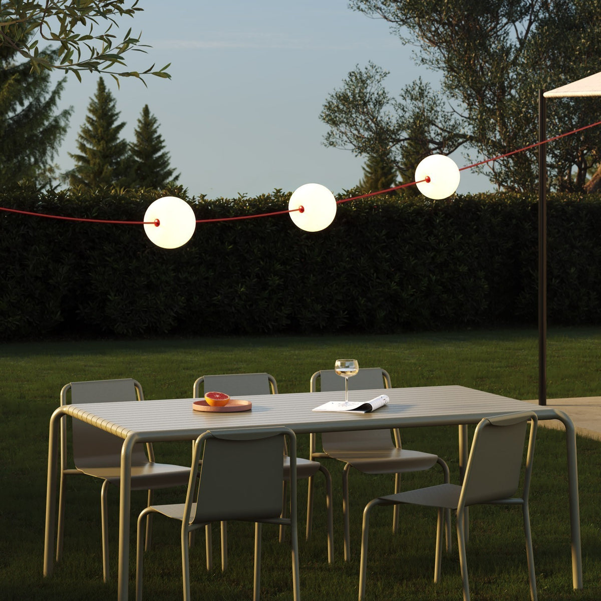 Marina3 Cherry, Farbe Rot, Abstand 70 cm, Stimmungsbild