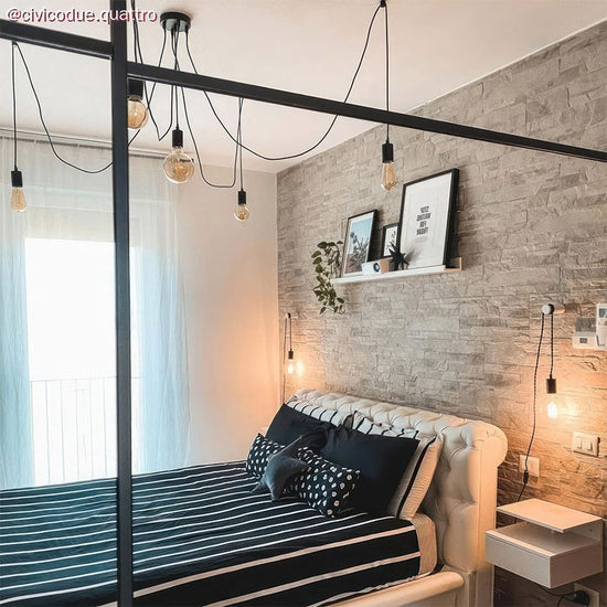 Metall Lampenfassung / Schwarz