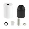 Metall Lampenfassung / Weiss glänzend E27 Kit