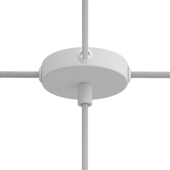 5 Loch Metall Baldachin Kit / Weiss / Zugentlastung Metall