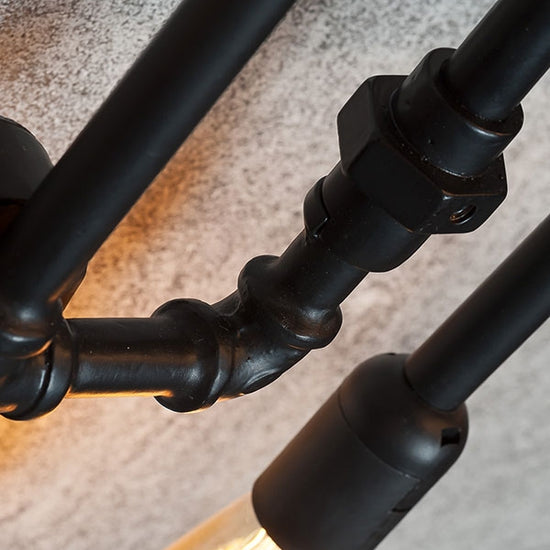 Wandleuchte Industrial, schwarz