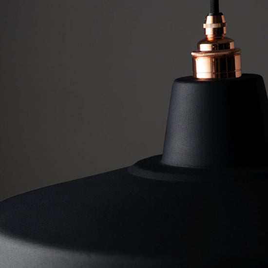 Lampenschirm Black Classic XL / Mattschwarz & Weiss